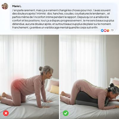 Coussin intime ergonomique pour une position parfaite